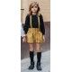 Jose Varon Invierno Conjunto niña Negro y Mostaza