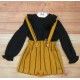 Jose Varon Winter Girl Set Black and Ocher