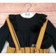 Jose Varon Winter Girl Set Black and Ocher