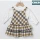Coco Acqua Invierno Conjunto bebé niña Pichi Cuadros