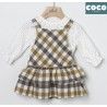 Coco Acqua Invierno Conjunto bebé niña Pichi Cuadros