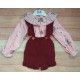 José Varón Winter Baby Girl Set Wine and Pink