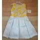 Maalula Verano Vestido niña Fiesta Amarillo y Blanco