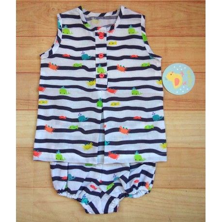 Pío Pío Verano Conjunto bebé niño Fondo Marino