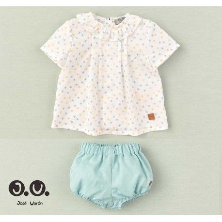 José Varón Summer Baby Boy Set Stars