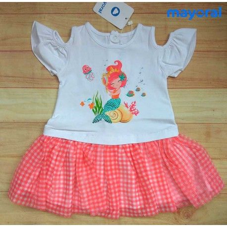 Mayoral Verano Vestido bebé niña Sirena Talle Bajo