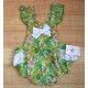 Blanca Valiente Summer Baby Girl Romper Leafs