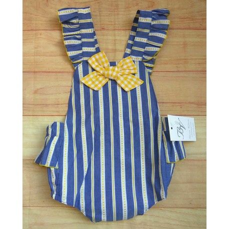 Blanca Valiente Summer Baby Girl Romper Stripes