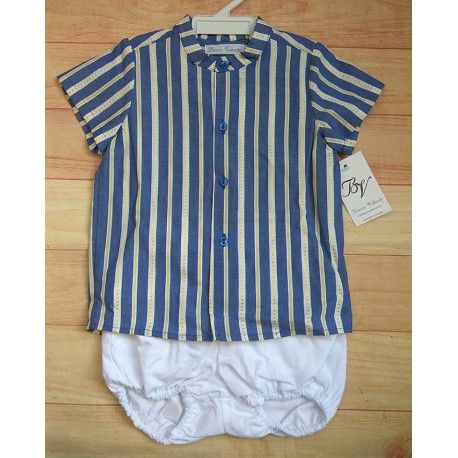 Blanca Valiente Summer Baby Boy Set Stripes