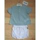 Cocote Summer Baby Boy Set Blue Plumetis