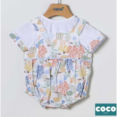 Coco Acqua Verano Conjunto Peto bebé niño Corales