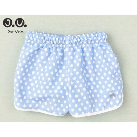 Jose Varon Summer Boy Swim Suit Blue and Spots