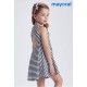 Mayoral Summer Girl Dress White and Navy Stripes