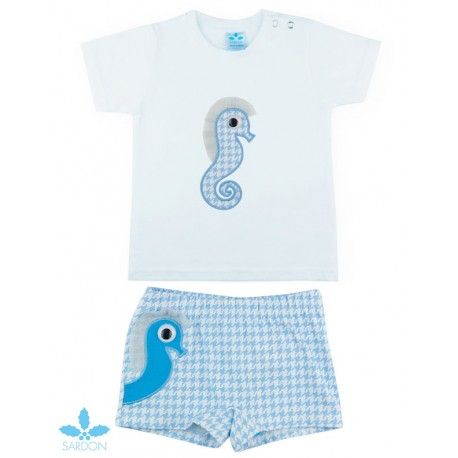 Sardon Verano Conjunto Baño niño Caballito de Mar