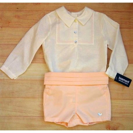 Basmartí Summer Baby Boy Set Ceremony Salmon