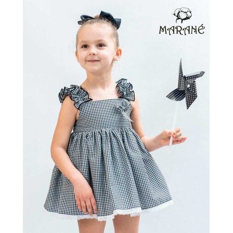 Marane Summer Baby Girl Set Black Squares