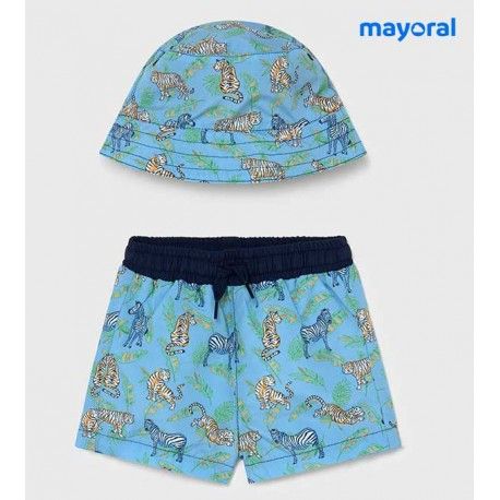 Mayoral Summer Baby Boy Swimsuit and Hat