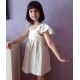 Eve Children Verano Vestido niña Blanco con Rayitas
