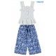 Mayoral Verano Conjunto niña Top Blanco Pantalón Culotte