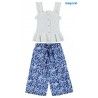 Mayoral Verano Conjunto niña Top Blanco Pantalón Culotte