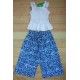 Mayoral Verano Conjunto niña Top Blanco Pantalón Culotte