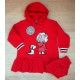 Mon Petit Bonbon Invierno Vestido bebé niña Perro y Niña Rojo