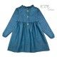 Eve Children Winter Girl Dress Blue Duck Denim