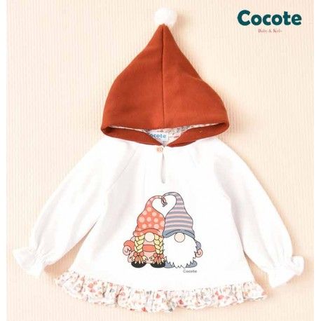 Cocote Winter Baby Girl Sweater Mushrooms