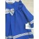 Miranda Invierno Vestido bebé niña Azulón con Lazo