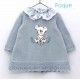 Foque Winter Baby Girl Blue Dress Coala