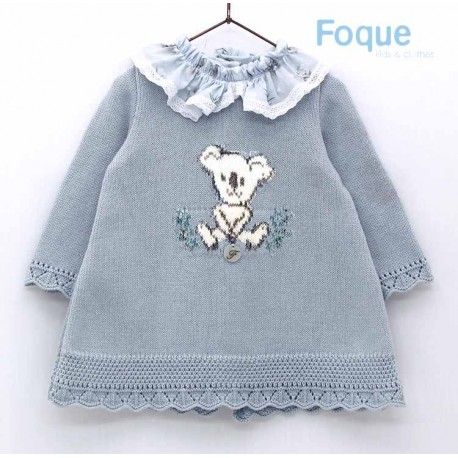Foque Winter Baby Girl Blue Dress Coala