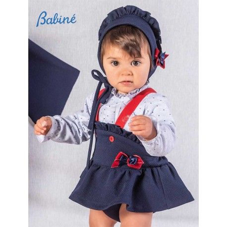 Babine Winter Baby Girl Set Blue and Navy