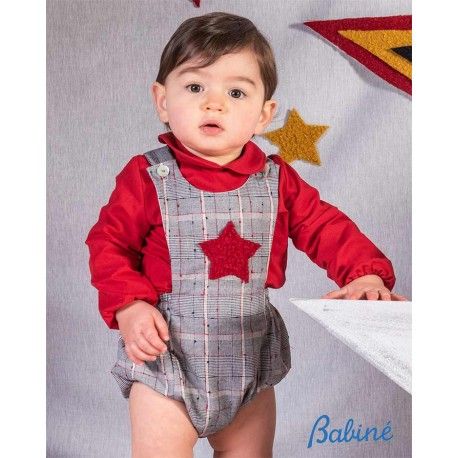 Babiné Invierno Conjunto bebé niño con Peto con Estrella