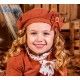 Babiné Winter Girl Brown Hat with Flower
