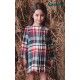 Cocote Invierno Vestido niña Cuadros Azules y Rojos