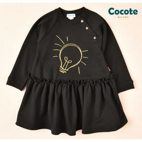 Cocote Winter Girl Black Dress Bulb