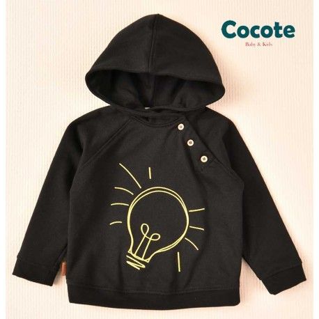 Cocote Invierno Sudadera niño Negra Bombilla