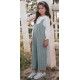 Cocote Winter Girl Green Romper with Stripes