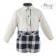 Miranda Invierno Conjunto bebé niño Gris y Cuadros Marino