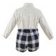 Miranda Invierno Conjunto bebé niño Gris y Cuadros Marino