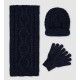 Abel & Lula Invierno Gorro Bufanda Guantes Marino