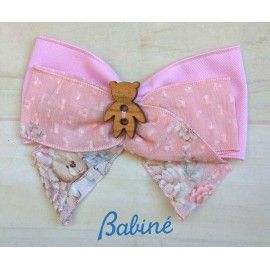 Babiné Invierno Pinza niña Lazo Osos rosa