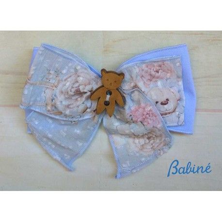 Babiné Invierno Pinza niña Lazo Osos Azul