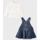 Mayoral Winter Baby Girl Set Overalls and T-Shirt