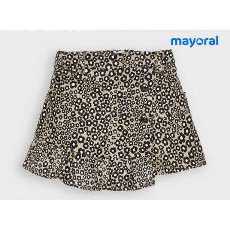 Mayoral Winter Girl Camel Skort Flowers