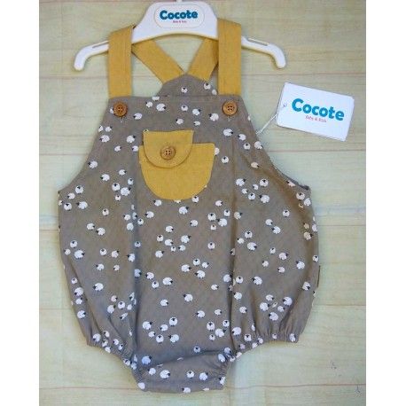Cocote Invierno Peto bebé niño Gris Ovejitas