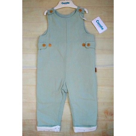 Cocote Winter Baby Boy Long Green Romper Stripes