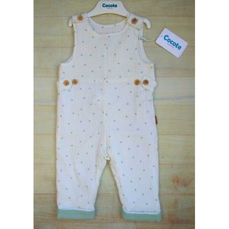 Cocote Winter Baby Boy Long White Romper Stars