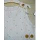 Cocote Winter Baby Boy Long White Romper Stars