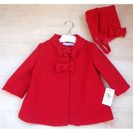 Blanca Valiente Invierno Abrigo bebé niña Paño Rojo